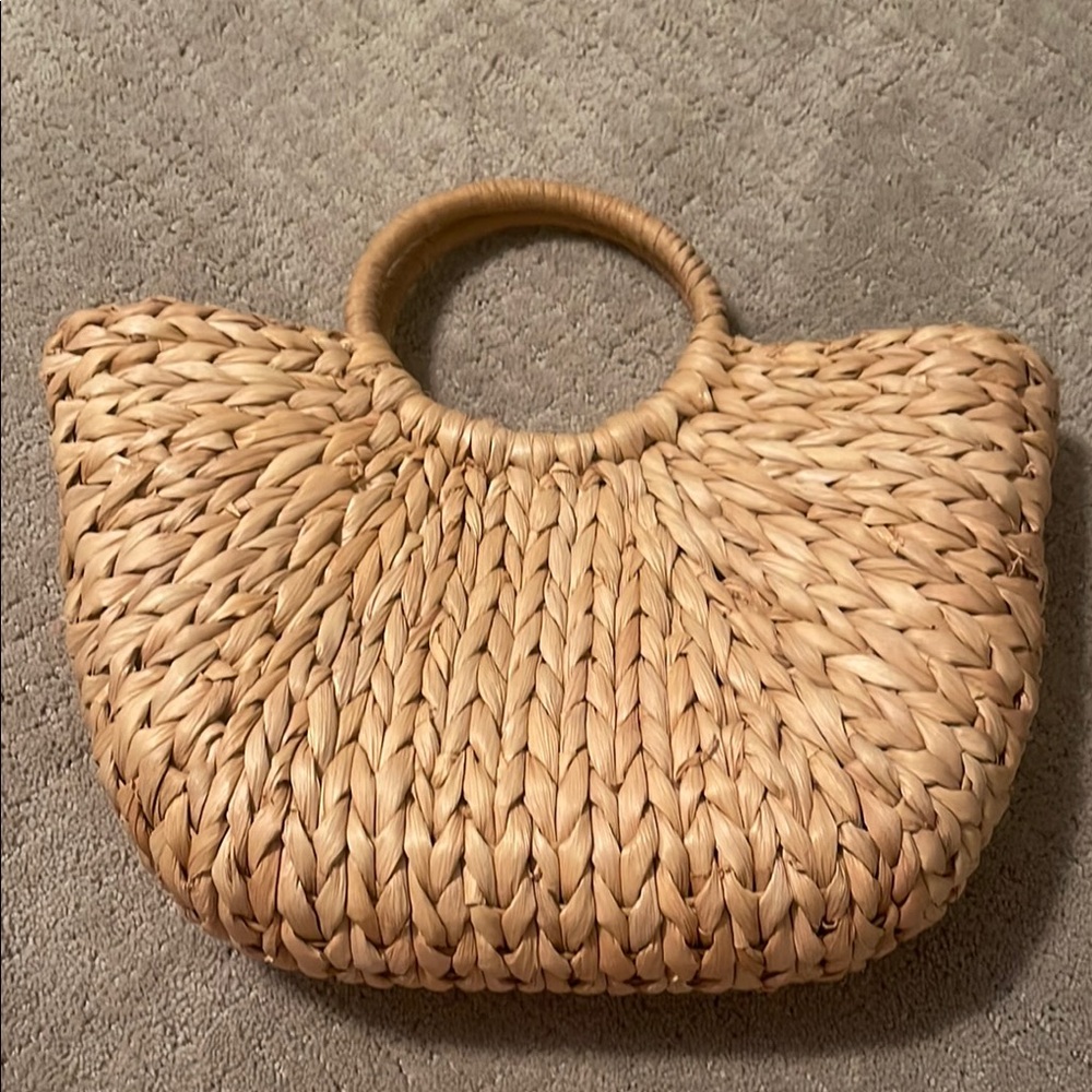 Woven Tan Handbag